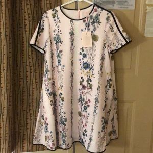 TED BAKER-Full back hen short SLV dress